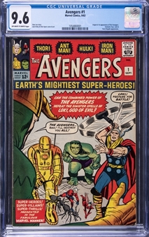 1963 Marvel Comics "Avengers" #1 - Origin & 1st Appearance of the Avengers - CGC 9.6 - Pop. 5, None Graded Higher